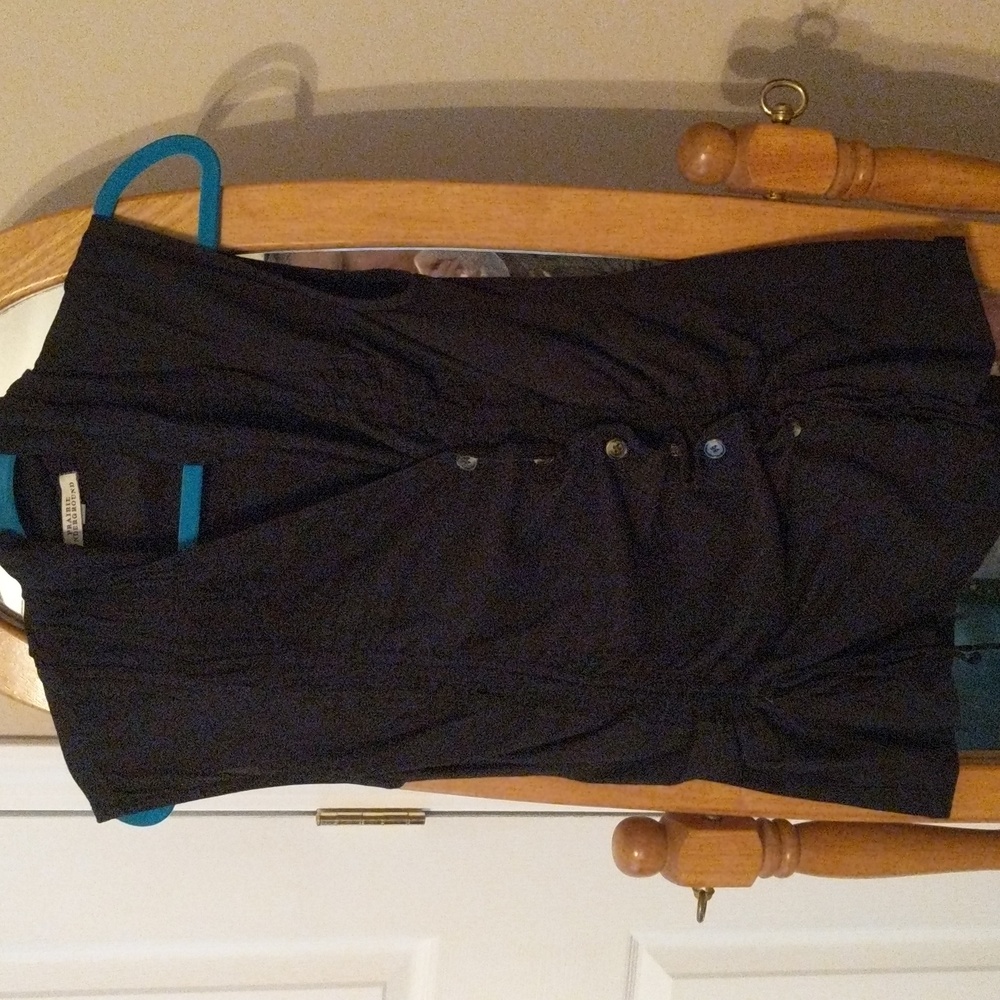 Prairie Underground black Ruched Mothette Blouse Top